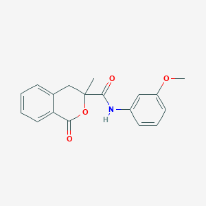 molecular formula C18H17NO4 B4139219 N-(3-methoxyphenyl)-3-methyl-1-oxo-3,4-dihydro-1H-isochromene-3-carboxamide 