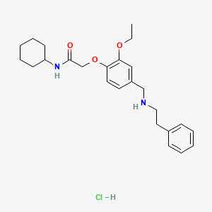 molecular formula C25H35ClN2O3 B4139222 N-cyclohexyl-2-(2-ethoxy-4-{[(2-phenylethyl)amino]methyl}phenoxy)acetamide hydrochloride 
