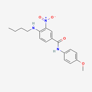 molecular formula C18H21N3O4 B4139240 4-(butylamino)-N-(4-methoxyphenyl)-3-nitrobenzamide 