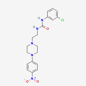 molecular formula C19H22ClN5O3 B4139245 N-(3-chlorophenyl)-N'-{2-[4-(4-nitrophenyl)-1-piperazinyl]ethyl}urea 