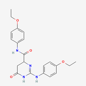 molecular formula C21H24N4O4 B4139256 N-(4-ethoxyphenyl)-2-[(4-ethoxyphenyl)amino]-6-oxo-3,4,5,6-tetrahydro-4-pyrimidinecarboxamide 