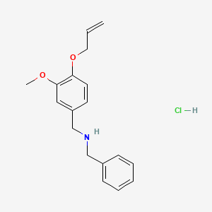 molecular formula C18H22ClNO2 B4139263 [4-(allyloxy)-3-methoxybenzyl]benzylamine hydrochloride 