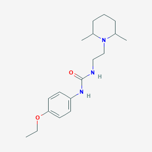 molecular formula C18H29N3O2 B4139300 N-[2-(2,6-dimethyl-1-piperidinyl)ethyl]-N'-(4-ethoxyphenyl)urea 