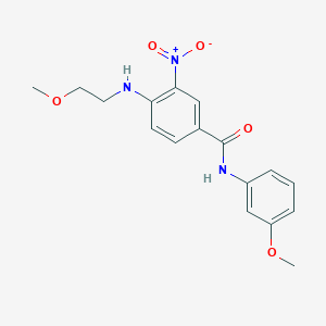 molecular formula C17H19N3O5 B4139315 4-[(2-methoxyethyl)amino]-N-(3-methoxyphenyl)-3-nitrobenzamide 