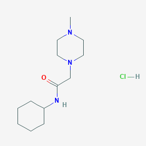 molecular formula C13H26ClN3O B4139343 N-cyclohexyl-2-(4-methyl-1-piperazinyl)acetamide hydrochloride 