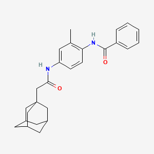 molecular formula C26H30N2O2 B4139345 N-{4-[(1-adamantylacetyl)amino]-2-methylphenyl}benzamide 