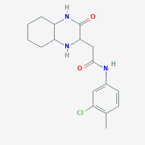 N-(3-chloro-4-methylphenyl)-2-(3-oxodecahydro-2-quinoxalinyl)acetamide