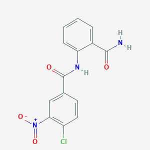 molecular formula C14H10ClN3O4 B413937 N-(2-carbamoylphenyl)-4-chloro-3-nitrobenzamide CAS No. 331240-40-5