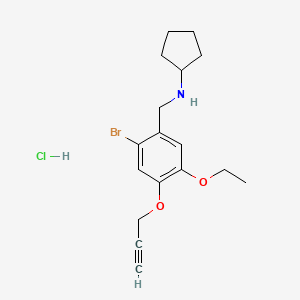 molecular formula C17H23BrClNO2 B4139448 N-[2-bromo-5-ethoxy-4-(2-propyn-1-yloxy)benzyl]cyclopentanamine hydrochloride 