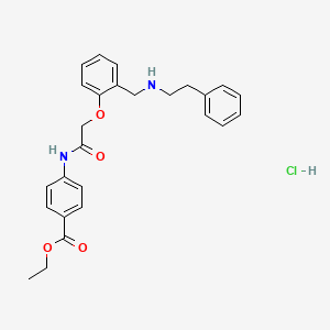 molecular formula C26H29ClN2O4 B4139449 ethyl 4-{[(2-{[(2-phenylethyl)amino]methyl}phenoxy)acetyl]amino}benzoate hydrochloride 