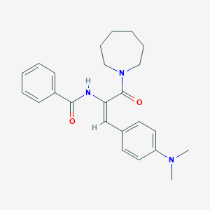 molecular formula C24H29N3O2 B413947 N-{1-(1-azepanylcarbonyl)-2-[4-(dimethylamino)phenyl]vinyl}benzamide 