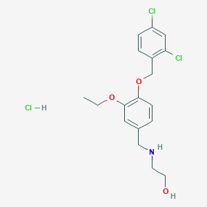 molecular formula C18H22Cl3NO3 B4139470 2-({4-[(2,4-dichlorobenzyl)oxy]-3-ethoxybenzyl}amino)ethanol hydrochloride 