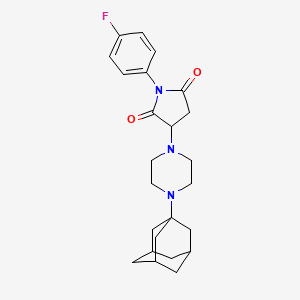 molecular formula C24H30FN3O2 B4139483 3-[4-(1-adamantyl)-1-piperazinyl]-1-(4-fluorophenyl)-2,5-pyrrolidinedione 