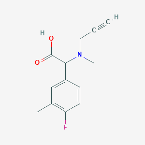 molecular formula C13H14FNO2 B4139486 (4-fluoro-3-methylphenyl)[methyl(prop-2-yn-1-yl)amino]acetic acid 