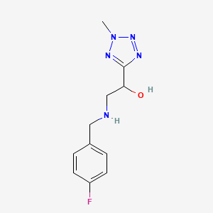 molecular formula C11H14FN5O B4139506 2-[(4-fluorobenzyl)amino]-1-(2-methyl-2H-tetrazol-5-yl)ethanol 