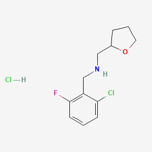 molecular formula C12H16Cl2FNO B4139518 (2-chloro-6-fluorobenzyl)(tetrahydro-2-furanylmethyl)amine hydrochloride 