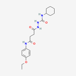 molecular formula C19H28N4O4 B4139520 N-cyclohexyl-2-{4-[(4-ethoxyphenyl)amino]-4-oxobutanoyl}hydrazinecarboxamide 
