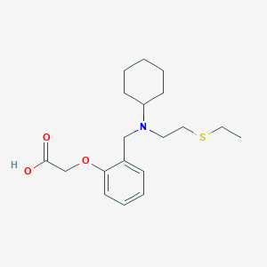 molecular formula C19H29NO3S B4139527 [2-({cyclohexyl[2-(ethylthio)ethyl]amino}methyl)phenoxy]acetic acid 
