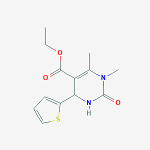 molecular formula C13H16N2O3S B413954 Ethyl 1,6-dimethyl-2-oxo-4-(thiophen-2-yl)-1,2,3,4-tetrahydropyrimidine-5-carboxylate CAS No. 219814-90-1