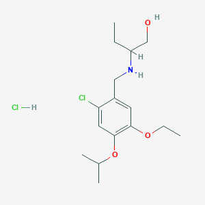 molecular formula C16H27Cl2NO3 B4139552 2-[(2-chloro-5-ethoxy-4-isopropoxybenzyl)amino]-1-butanol hydrochloride 