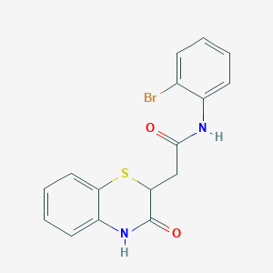 molecular formula C16H13BrN2O2S B4139595 N-(2-bromophenyl)-2-(3-oxo-3,4-dihydro-2H-1,4-benzothiazin-2-yl)acetamide 