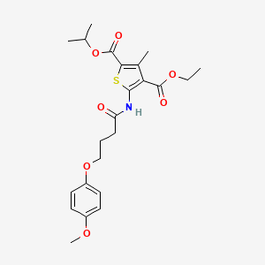 molecular formula C23H29NO7S B4139597 4-ethyl 2-isopropyl 5-{[4-(4-methoxyphenoxy)butanoyl]amino}-3-methyl-2,4-thiophenedicarboxylate 