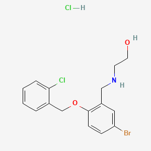 molecular formula C16H18BrCl2NO2 B4139601 2-({5-bromo-2-[(2-chlorobenzyl)oxy]benzyl}amino)ethanol hydrochloride 