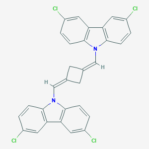 molecular formula C30H18Cl4N2 B413961 3,6-dichloro-9-({3-[(3,6-dichloro-9H-carbazol-9-yl)methylene]cyclobutylidene}methyl)-9H-carbazole 