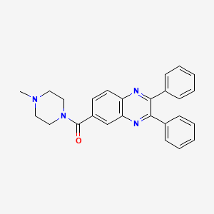 molecular formula C26H24N4O B4139610 6-[(4-methyl-1-piperazinyl)carbonyl]-2,3-diphenylquinoxaline 
