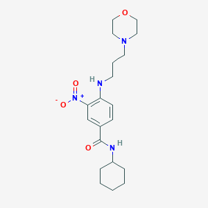 molecular formula C20H30N4O4 B4139614 N-cyclohexyl-4-{[3-(4-morpholinyl)propyl]amino}-3-nitrobenzamide 