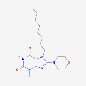molecular formula C18H29N5O3 B413962 3-Methyl-8-morpholin-4-yl-7-octylpurine-2,6-dione CAS No. 300731-17-3