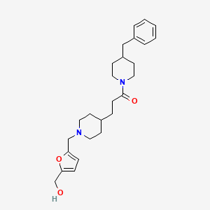 molecular formula C26H36N2O3 B4139621 [5-({4-[3-(4-benzyl-1-piperidinyl)-3-oxopropyl]-1-piperidinyl}methyl)-2-furyl]methanol 