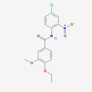 molecular formula C16H15ClN2O5 B4139646 N-(4-chloro-2-nitrophenyl)-4-ethoxy-3-methoxybenzamide 