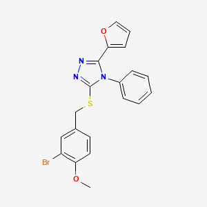molecular formula C20H16BrN3O2S B4139667 3-[(3-bromo-4-methoxybenzyl)thio]-5-(2-furyl)-4-phenyl-4H-1,2,4-triazole 