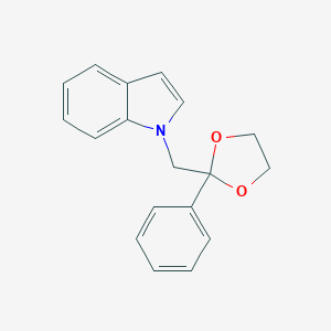 molecular formula C18H17NO2 B413968 1-[(2-phenyl-1,3-dioxolan-2-yl)methyl]-1H-indole 