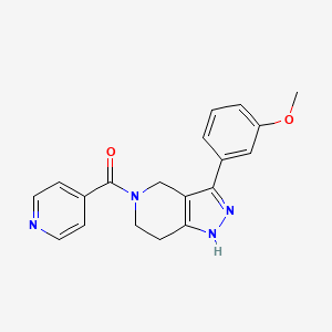 molecular formula C19H18N4O2 B4139684 5-isonicotinoyl-3-(3-methoxyphenyl)-4,5,6,7-tetrahydro-1H-pyrazolo[4,3-c]pyridine 