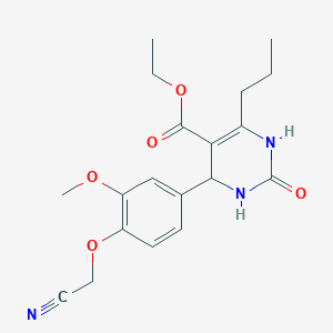 molecular formula C19H23N3O5 B4139716 ethyl 4-[4-(cyanomethoxy)-3-methoxyphenyl]-2-oxo-6-propyl-1,2,3,4-tetrahydro-5-pyrimidinecarboxylate 
