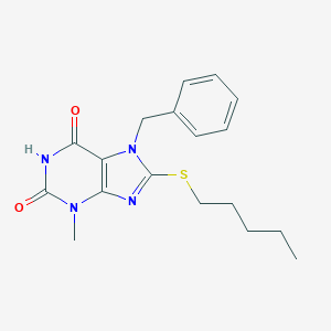 molecular formula C18H22N4O2S B413972 7-benzyl-3-methyl-8-(pentylsulfanyl)-3,7-dihydro-1H-purine-2,6-dione CAS No. 301354-21-2