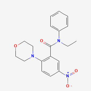 molecular formula C19H21N3O4 B4139723 N-ethyl-2-(4-morpholinyl)-5-nitro-N-phenylbenzamide 