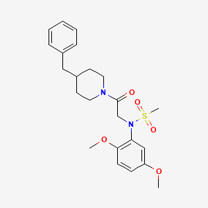 molecular formula C23H30N2O5S B4139729 N-[2-(4-benzyl-1-piperidinyl)-2-oxoethyl]-N-(2,5-dimethoxyphenyl)methanesulfonamide 