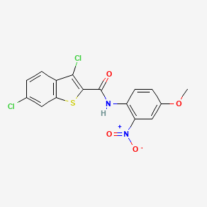 molecular formula C16H10Cl2N2O4S B4139734 3,6-dichloro-N-(4-methoxy-2-nitrophenyl)-1-benzothiophene-2-carboxamide 