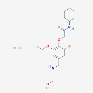 molecular formula C21H34BrClN2O4 B4139739 2-(2-bromo-6-ethoxy-4-{[(2-hydroxy-1,1-dimethylethyl)amino]methyl}phenoxy)-N-cyclohexylacetamide hydrochloride 