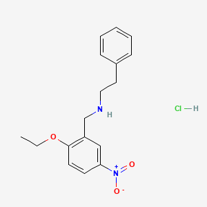 molecular formula C17H21ClN2O3 B4139743 N-(2-ethoxy-5-nitrobenzyl)-2-phenylethanamine hydrochloride 