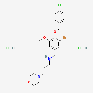 molecular formula C22H30BrCl3N2O3 B4139747 N-{3-bromo-4-[(4-chlorobenzyl)oxy]-5-methoxybenzyl}-3-(4-morpholinyl)-1-propanamine dihydrochloride 