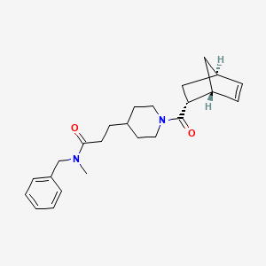 molecular formula C24H32N2O2 B4139754 N-benzyl-3-{1-[(1R*,2R*,4R*)-bicyclo[2.2.1]hept-5-en-2-ylcarbonyl]-4-piperidinyl}-N-methylpropanamide 