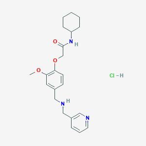 molecular formula C22H30ClN3O3 B4139783 N-cyclohexyl-2-(2-methoxy-4-{[(3-pyridinylmethyl)amino]methyl}phenoxy)acetamide hydrochloride 