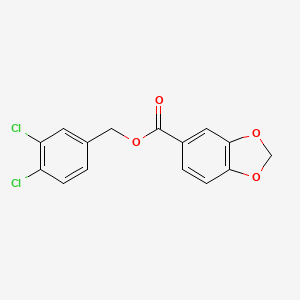 molecular formula C15H10Cl2O4 B4139793 3,4-dichlorobenzyl 1,3-benzodioxole-5-carboxylate 