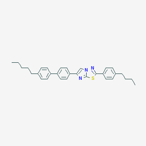molecular formula C31H33N3S B413980 2-(4-Butylphenyl)-6-(4'-pentylbiphenyl-4-yl)imidazo[2,1-b][1,3,4]thiadiazole 