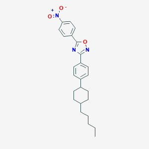 molecular formula C25H29N3O3 B413981 5-{4-Nitrophenyl}-3-[4-(4-pentylcyclohexyl)phenyl]-1,2,4-oxadiazole 