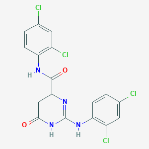 molecular formula C17H12Cl4N4O2 B4139819 N-(2,4-dichlorophenyl)-2-[(2,4-dichlorophenyl)amino]-6-oxo-3,4,5,6-tetrahydro-4-pyrimidinecarboxamide 